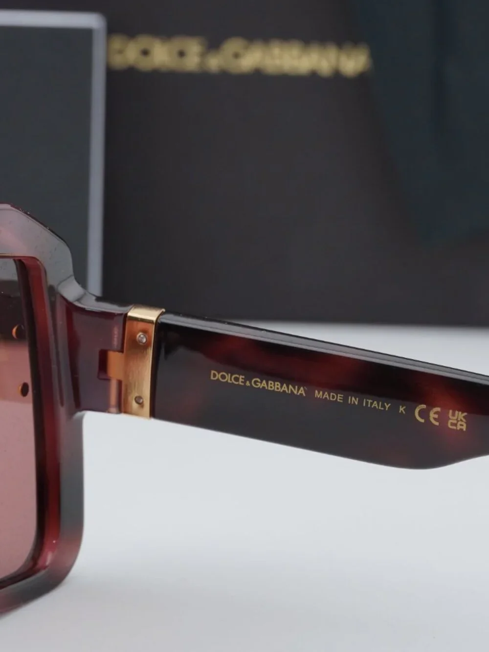 Dolce & Gabbana DG6205 347669 Square Sunglasses - Havana/Dark Violet DOLCE&GABBANA DG6205 Aviator Sunglasses | EyeOns.com main image 4